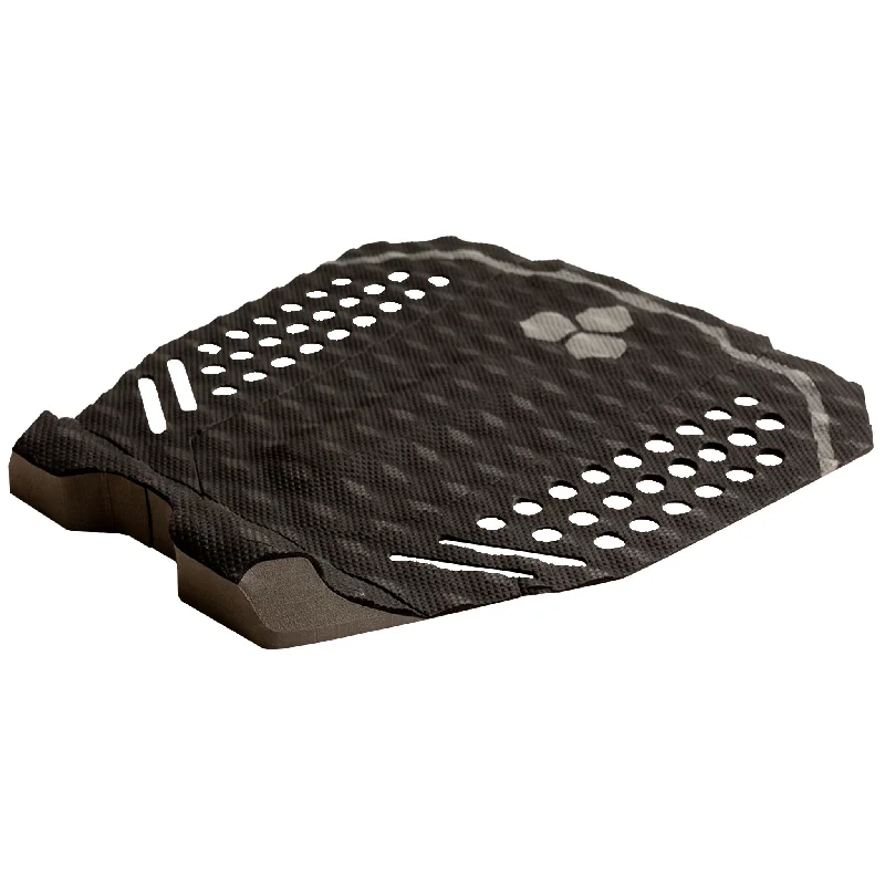 Sustainable surf pad made from natural materials-  Channel Islands Fuser 3 Piece Arch Traction Pad-Black