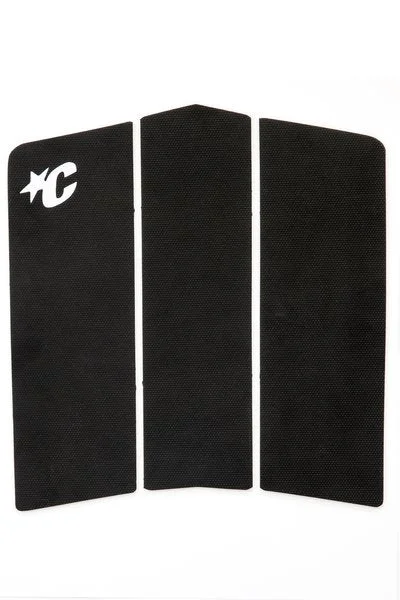 Waterproof surf pad for salty conditions-  Creatures Front Deck IV Lite Traction Pad-Black