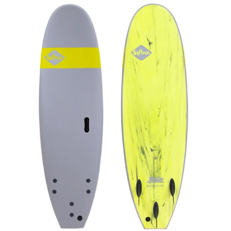 Surfboards for deep water maneuvers-Softech 6'6" Roller Grey Softboard