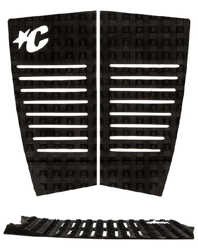 Surfboard deck pad for maximum comfort-  Creatures Wide Fish Traction Pad-Black