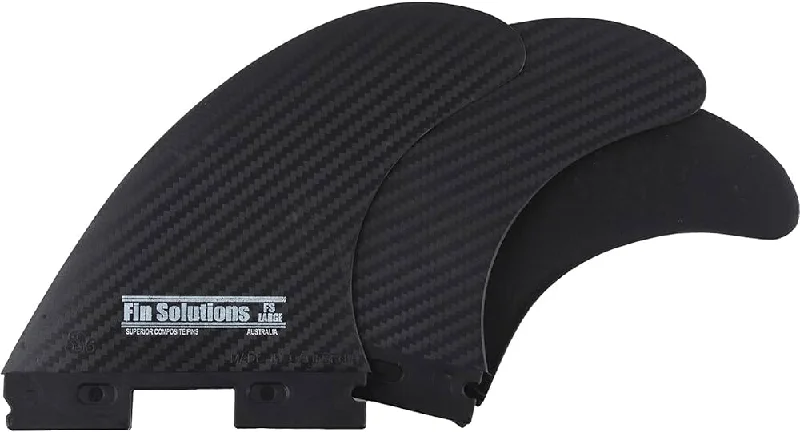 Fin Solutions FFS large Black weave 3 fin set