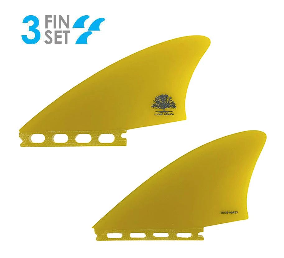 Surfboard repair tape for quick patching-TRUE AMES MACKIE MINI KEEL THRUSTER FG FUTURES - YELLOW