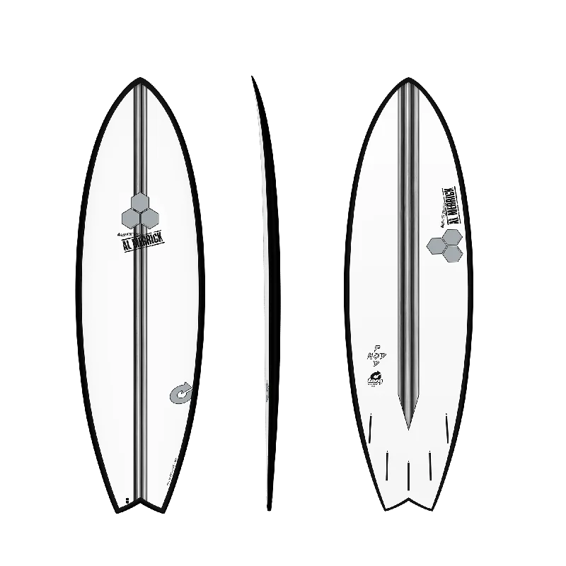 Best surfboards for surf competitions-TORQ CHANNEL ISLANDS POD MOD 6'6" BLACK RAIL