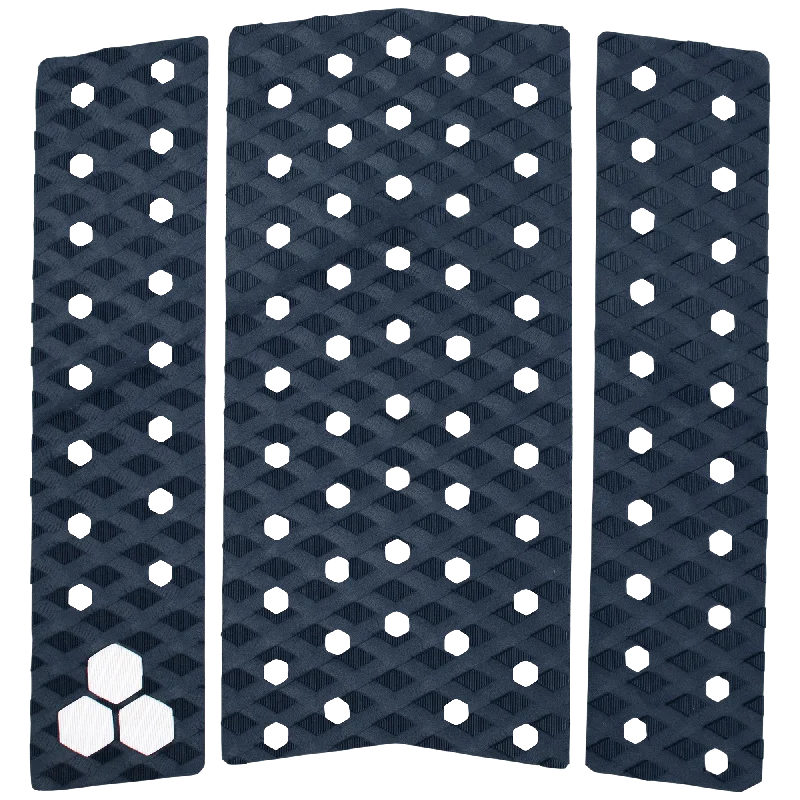 Eco-friendly surf pad made from recycled materials-  Channel Islands 3 Piece Front Grip Traction Pad-Indigo