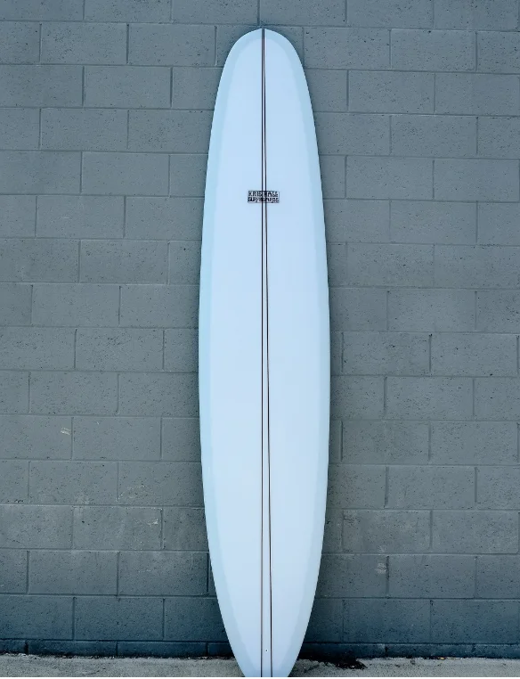 Custom surfboards for a personalized design-KRIS HALL | DAILY CUP 9’6" ARCTIC BLUE YATER STRINGER