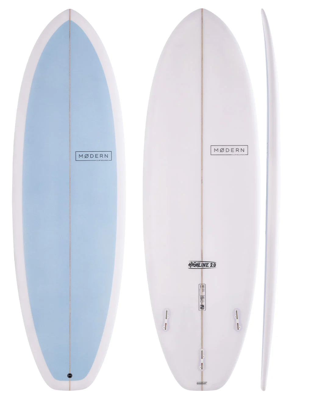 Funboards for easy wave catching-Modern 6'6" Highline 2.0 Sky Blue