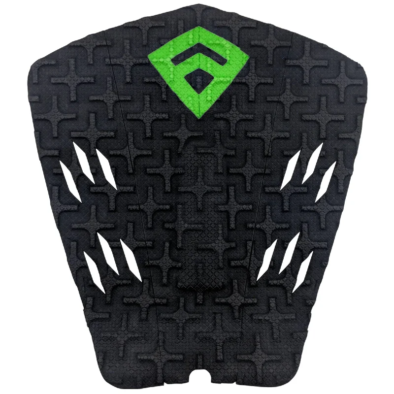 Adjustable traction pads for easy setup-  Freak Peter Mendia 3-Piece Traction Pad - Black/Green