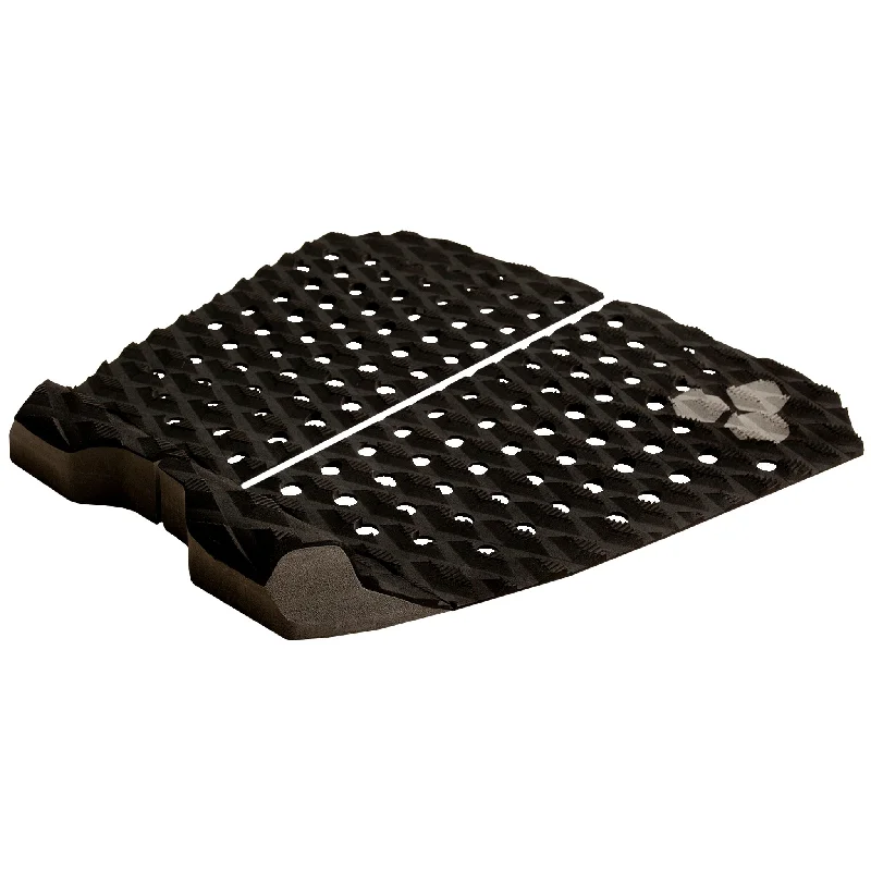 Reinforced traction pads for heavy-duty use-  Channel Islands Factor XL 2 Piece Flat Traction Pad-Black