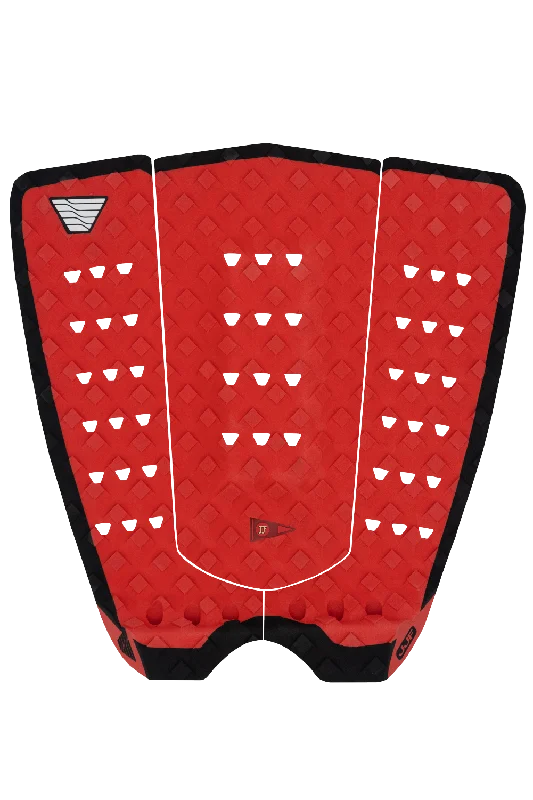 Vibrant surf pad colors for stylish boards-  VEIA JJF Squash Tail Pro 3 Piece Arch Traction Pad-Red/Night