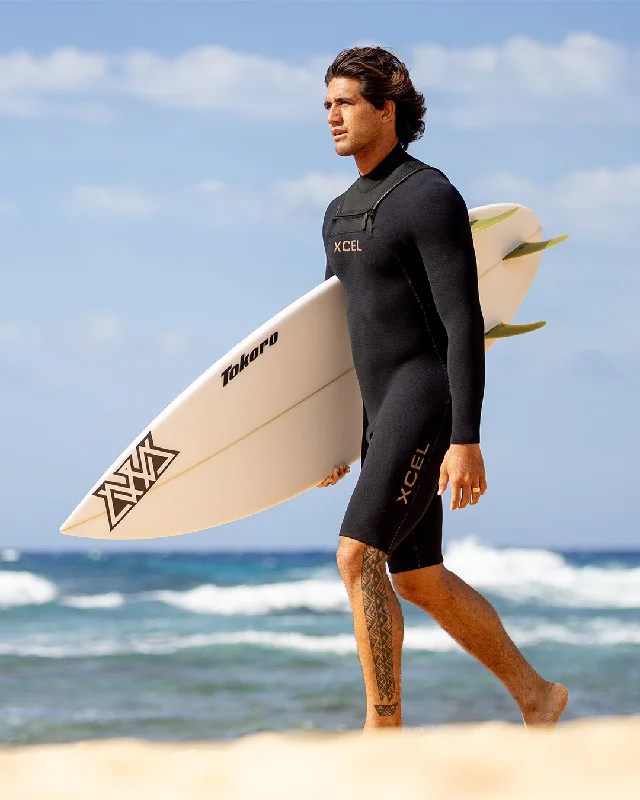 Wetsuits with high-stretch material for enhanced mobility-Comp+ Long Sleeve Spring Wetsuit 2mm