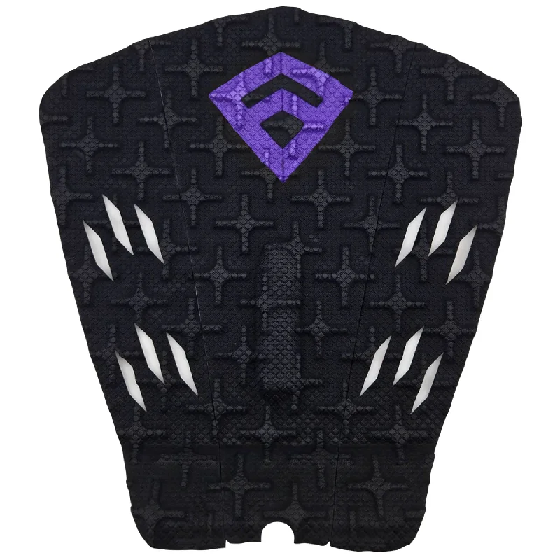 Universal surf pad for all surfboards-  Freak Peter Mendia 3-Piece Traction Pad - Black/Purple