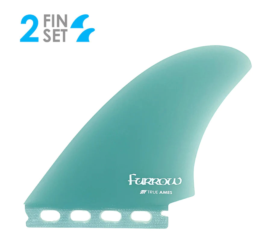 Surfboard stand for easy display and storage-TRUE AMES FURROW HIGH ASPECT TWIN FUTURES FG TURQUOISE