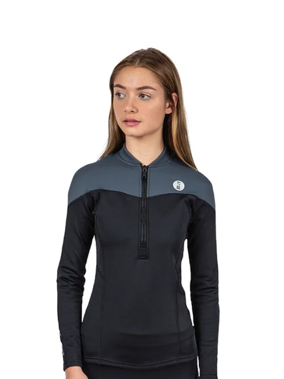 Wetsuits with liquid seal technology for water resistance-Fourth Element Thermocline Long Sleeve Top Womens (Front Zip)