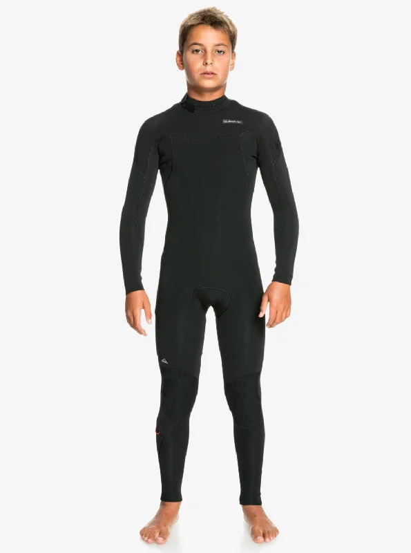 Best wetsuits for warm water conditions-Quiksilver Everyday Sessions 3/2 mm Back Zip Wetsuit - Boy's