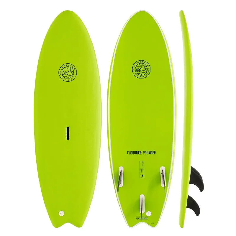 Stand-up paddle surfboards for hybrid riding-GNARALOO FLOUNDER POUNDER SOFTBOARD 5'6"