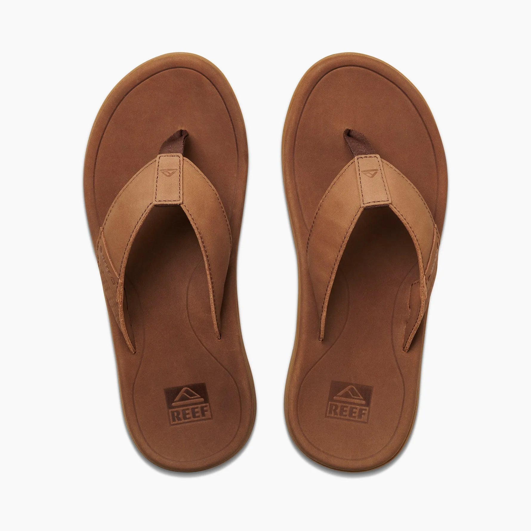 casual sandals for women-Reef Mens Sandals Leather Santa Ana