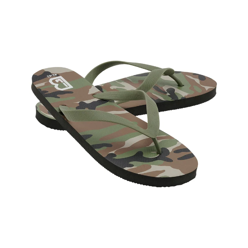 comfortable sandals for men with wide feet-Sandal Beach Slipper woodland