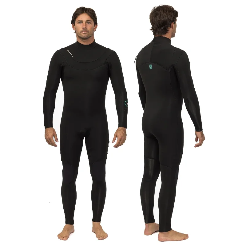 7mm wetsuits for extreme cold-water diving-VISSLA MENS NEW SEAS 3/2MM U ZIP FULL