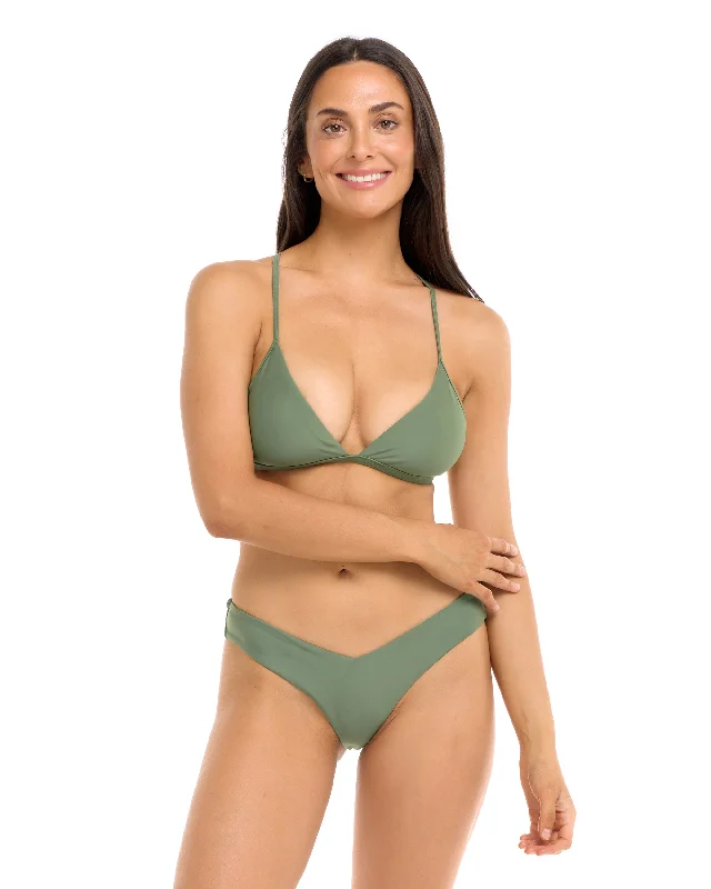 Surfing shorts for comfort and flexibility-Smoothies Evelyn Fixed Triangle Bikini Top - Cactus