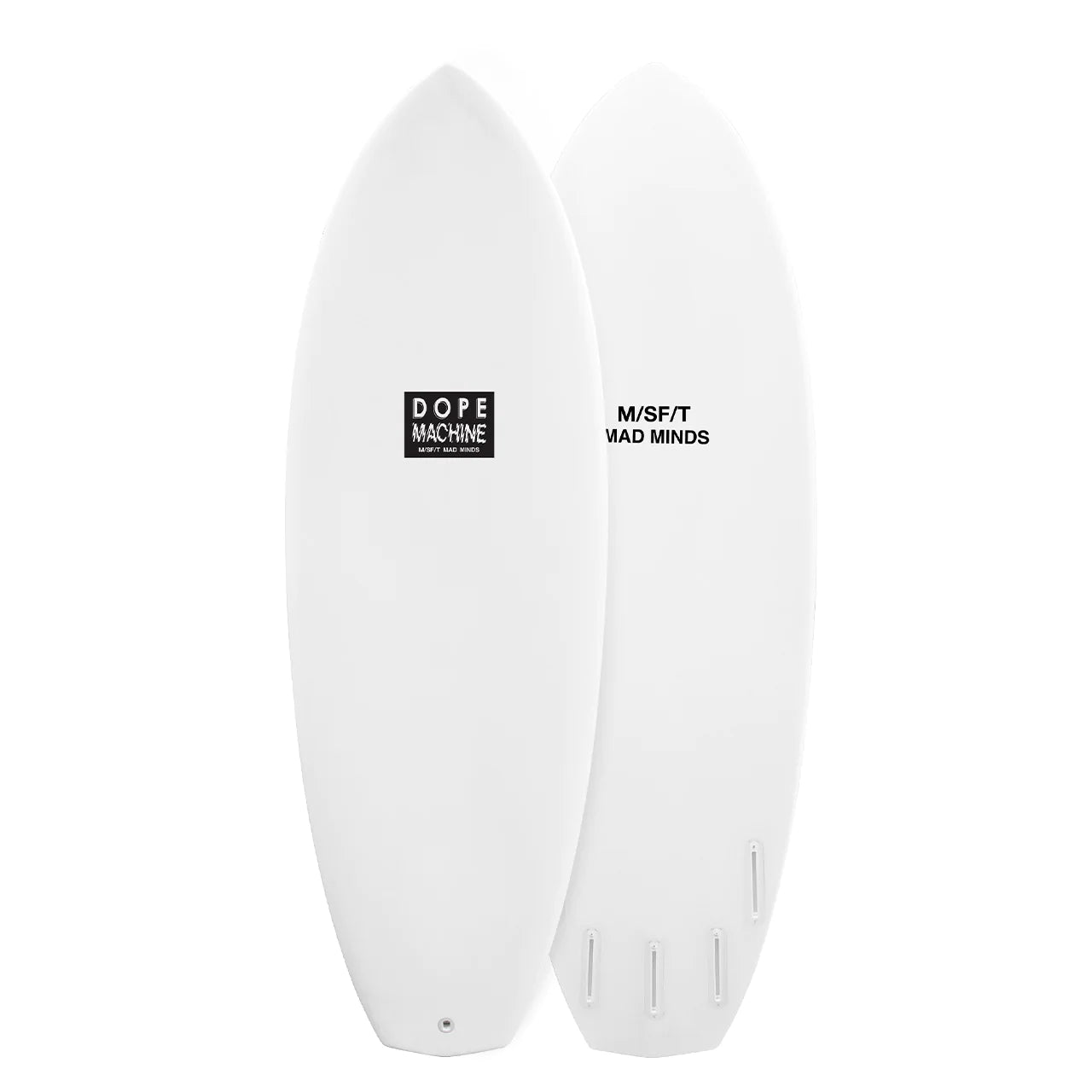 Inflatable surfboards for portability-MISFIT DOPE MACHINE PRIMITEK 5'6" WHITE/CLEAR FUTURES 32.9L