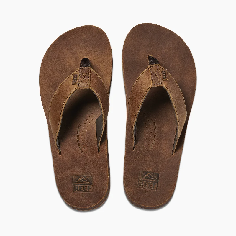 sandals for travel and comfort-Reef Mens Sandals Drift Classic Leather