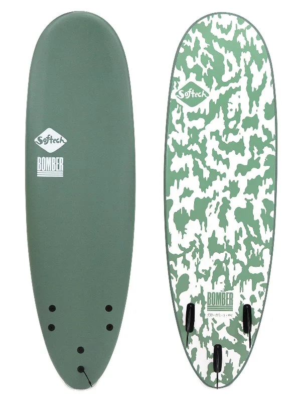 Surfboards for heavy riders-Softech 6'4" Bomber Smoke Green/ White