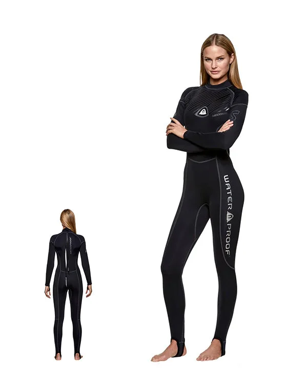 Wetsuits with reinforced knees for durability-Waterproof Neoskin 1mm Skin Suit Womens