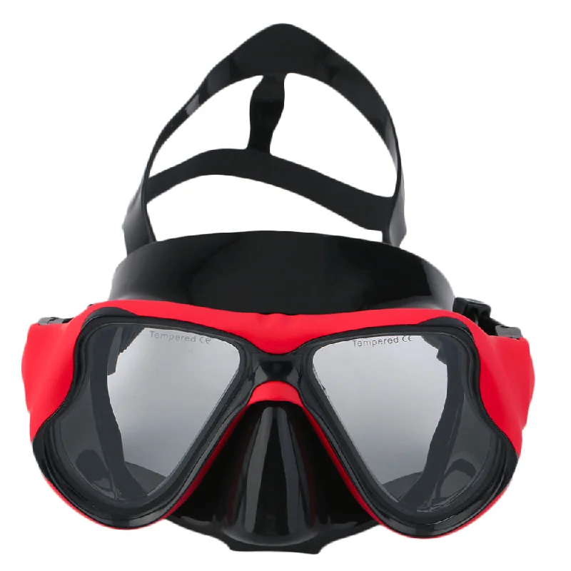 Women's swimwear for surf and beach activities-Waterproof Camera Mount Anti Fog Diving Mask Scuba Snorkel Swimming Goggles P5 Tempered Glass Silicone Strap Surfing Swim Tools