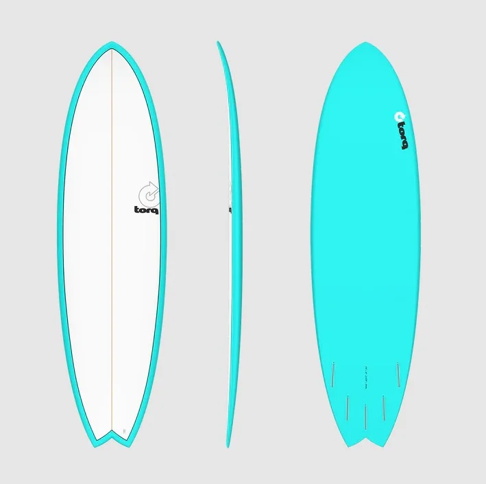 Surfboards with a wide tail for stability-TORQ TET 6'10 MOD FISH EPOXY SURFBOARD