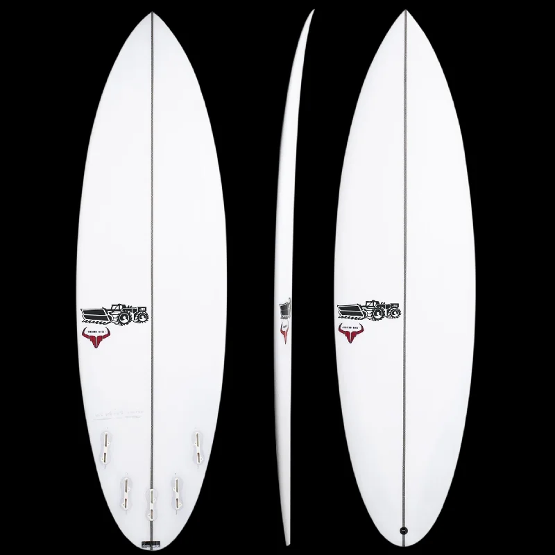 Durable surfboards for all conditions-JS RAGING BULL PE ROUND TAIL 6'0" FCS II