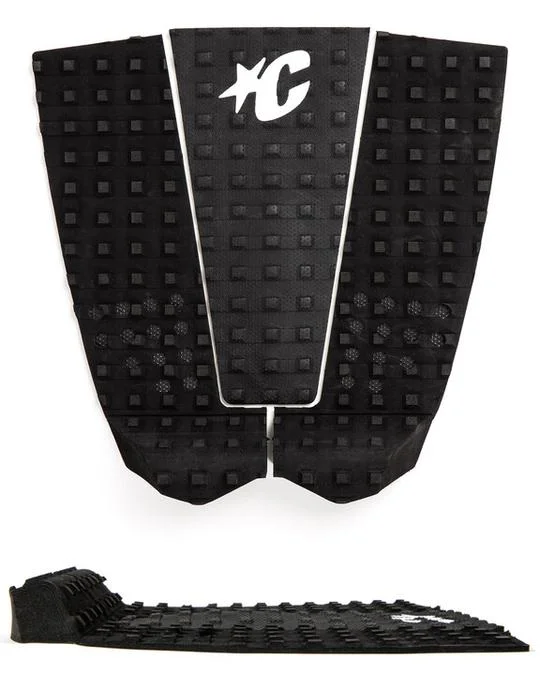 Surf pad with built-in arch support for comfort-  Creatures Italo Ferreira Lite Traction Pad-Black Carbon