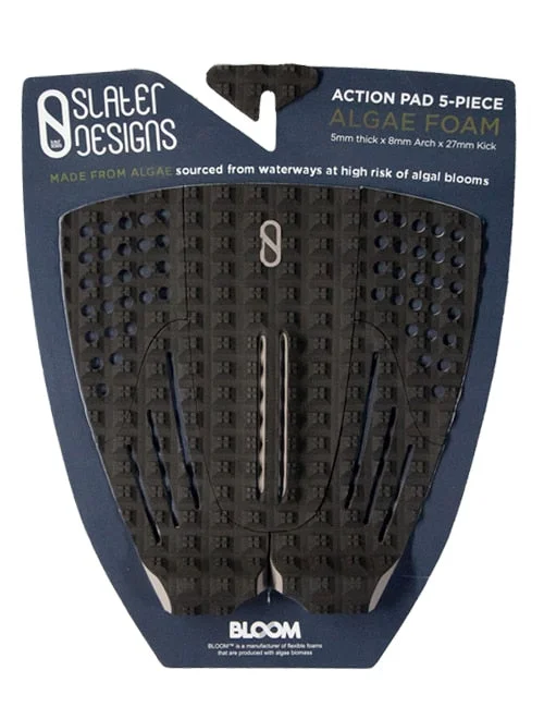 Best surf pad for better grip-  Slater Designs 5 Piece Action Traction Pad-Black/Grey