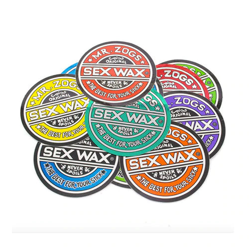 Custom surf wear for personalized style-SEXWAX CIRCULAR STICKER 9.5"