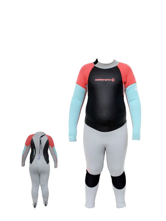 High-end wetsuits for professional divers-Ocean Pro Nippa 3mm Kids Wetsuit (Girls)