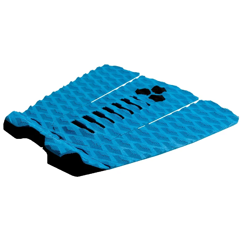 Flexible and durable surf pad for various conditions-  Channel Islands Fader 3 Piece Arch Traction Pad-Steel