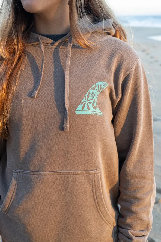 Pigment dyed pullover hoodie- Fin Design