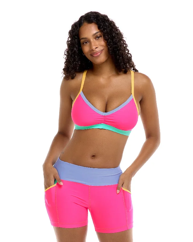 Best surf apparel for beach sports-Vibration Drew D-F Cup Bikini Top - Bubble Gum