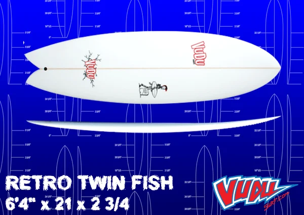 High-performance quad fins for fast, aggressive surfing-Retro Twin Keel Fin Fish