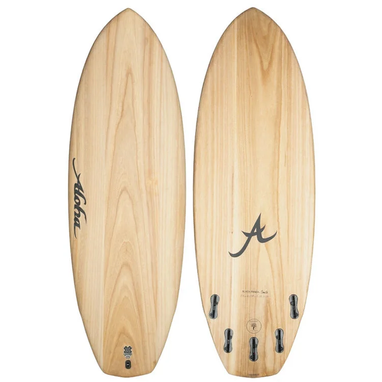 Custom surfboards for unique designs-5'6 ALOHA BLACK PANDA ECOSKIN CLEAR 21 X 2 5/8 X	34.16L FCS II