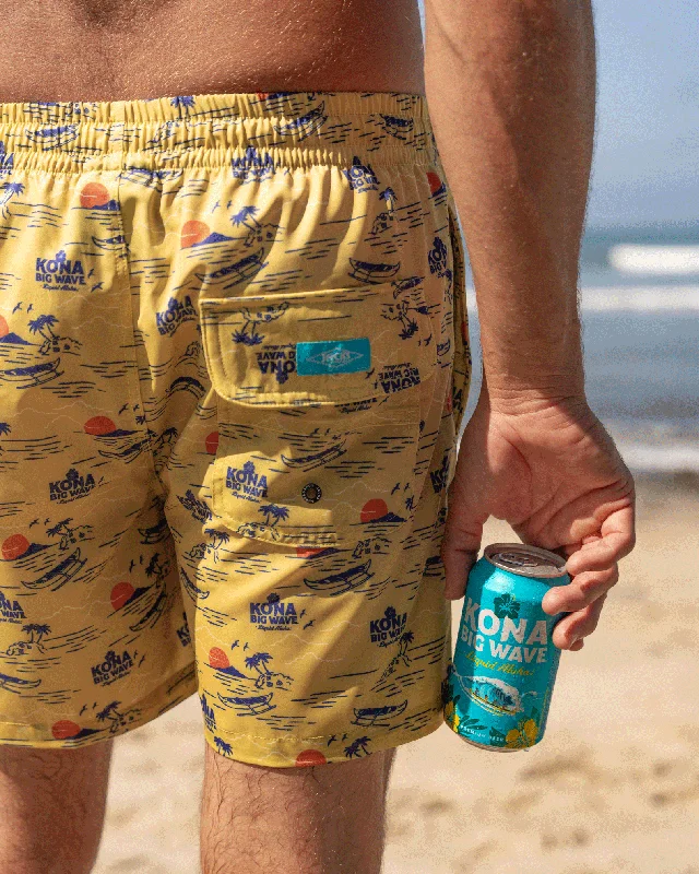 Surf ponchos for after-surf changing-Kona x Jack's "Canoe" Boardshorts