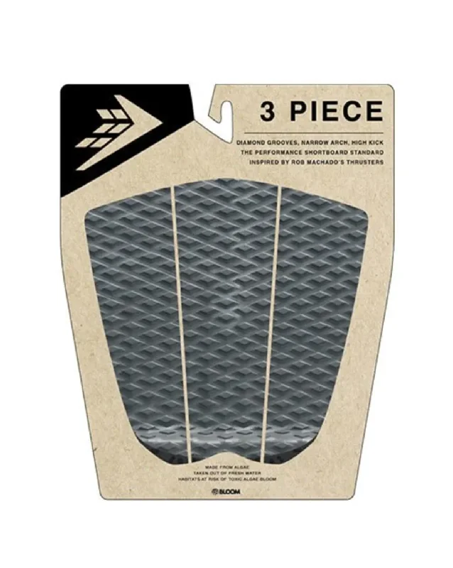 Soft surf pad for enhanced comfort on the board-  Firewire Algae 3 Piece Arch-Traction Pad-Grey