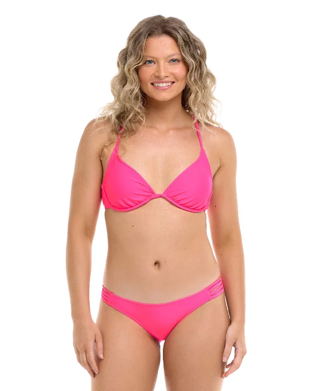 Best surf clothing for beginner surfers-Smoothies Patsy Bikini Top - Bubble Gum