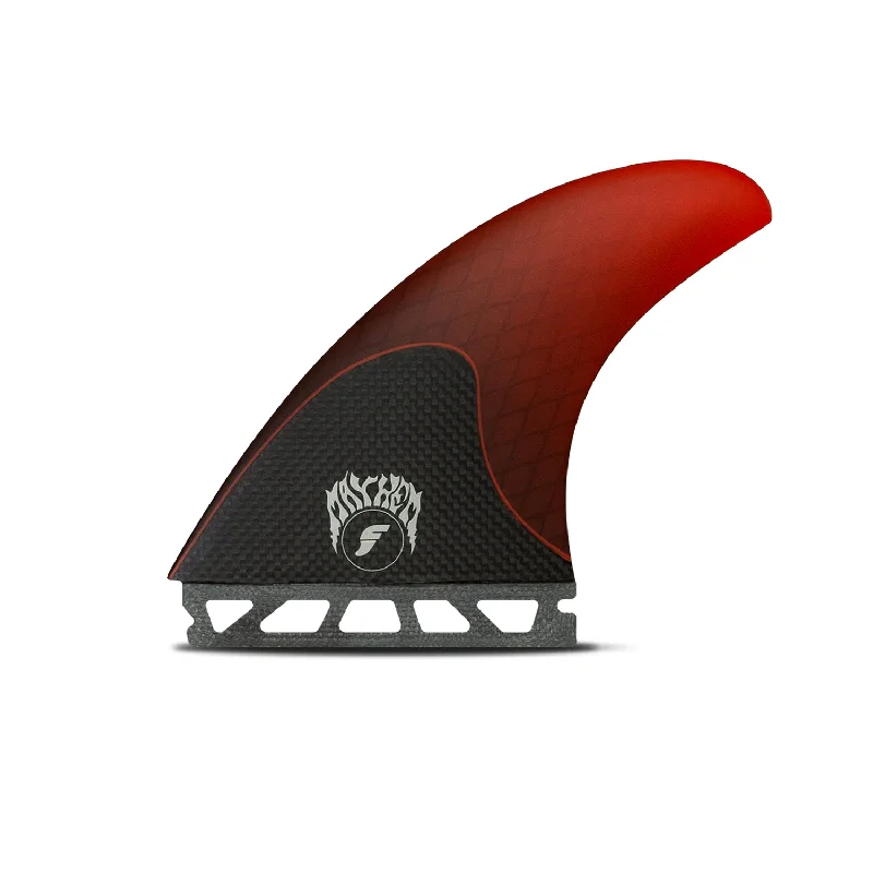 Surfboard nose guard for added protection-FUTURES MAYHEM 3.0 HONEYCOMB CARBON TRI L - RED