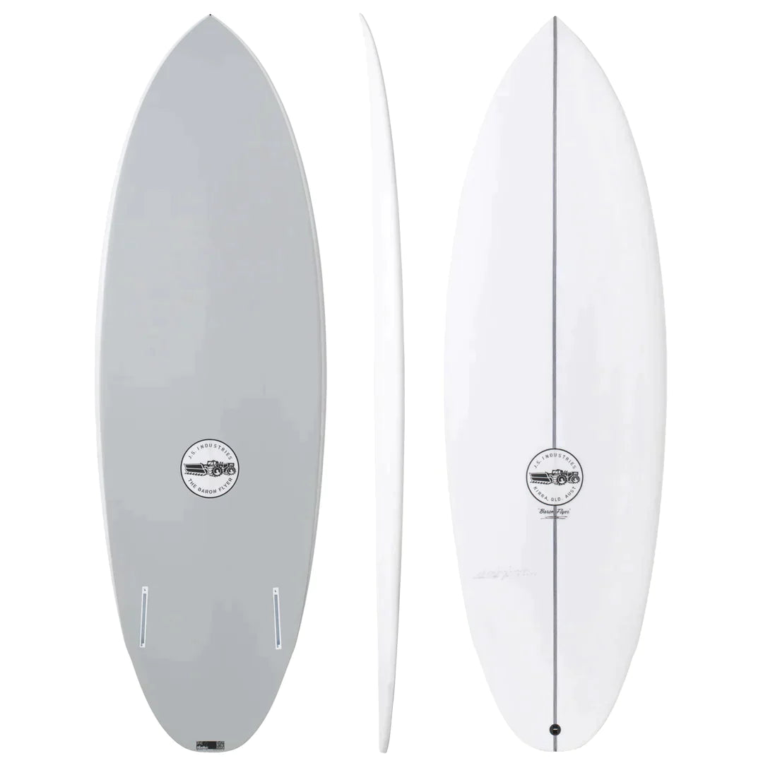 Surfboards with lightweight construction for ease-JS BARON FLYER 5'7" PU FUTURES 31L