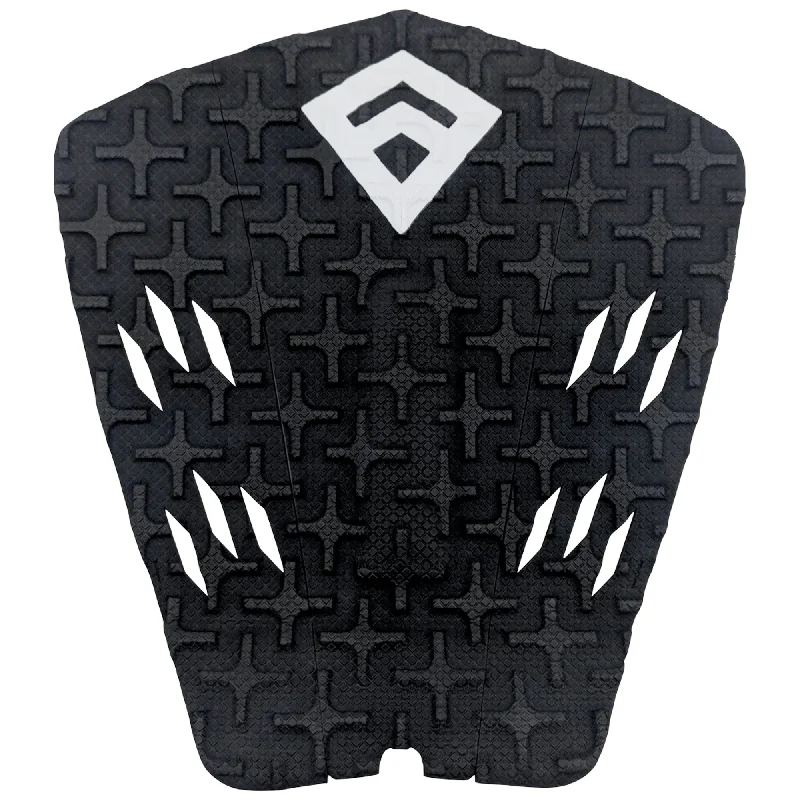 Versatile surf pad for different surf conditions-  Freak Peter Mendia 3-Piece Traction Pad - Black/White