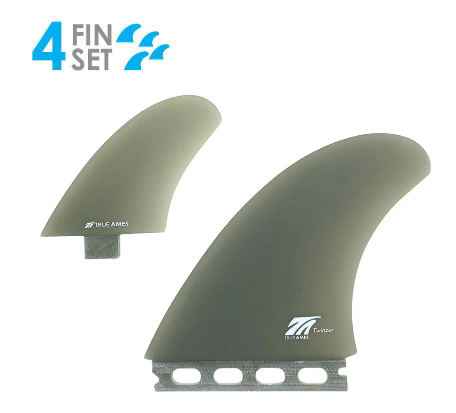 Top-quality surf fins for expert surfers-TA Twinzer - FCS / Futures Compatible (Solid Fiberglass)