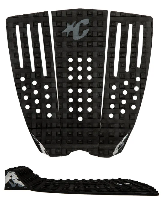 Compact surf pad for tight spaces on the board-  Creatures Reliance III Traction Pad-Black Char Camo