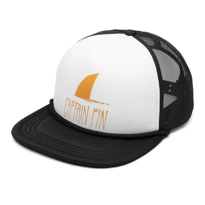 Captain Fin Co Shark Fin Trucker Cap White/Black