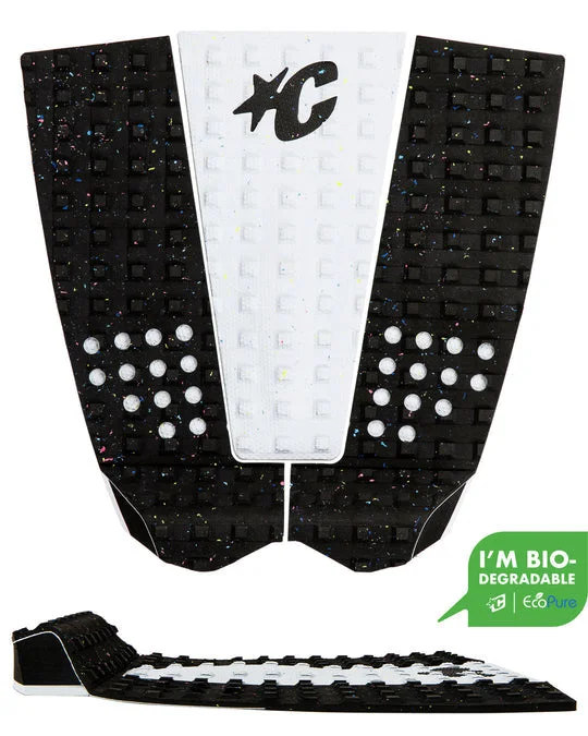 Smooth surf pad for effortless movement-  Creatures Italo Ferreira Lite Eco Traction Pad-Platinum Eco Carbon