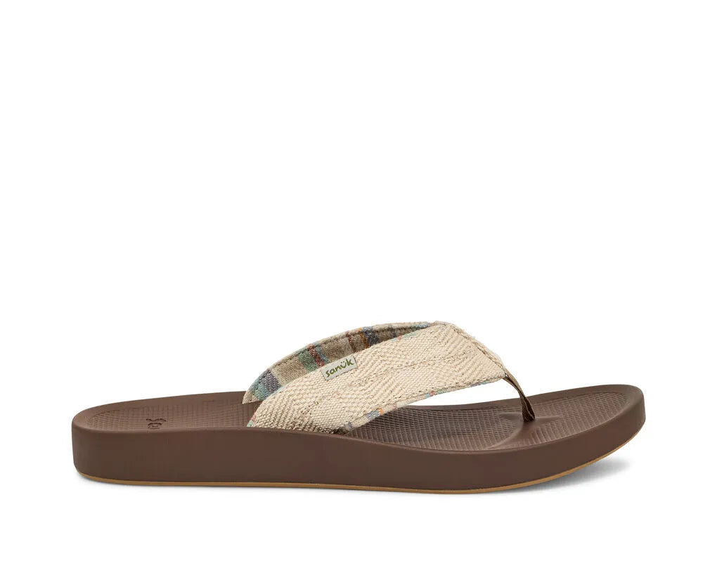 classic brown sandals-Sanuk Mens Sandals Cosmic Yoga Mat Hemp